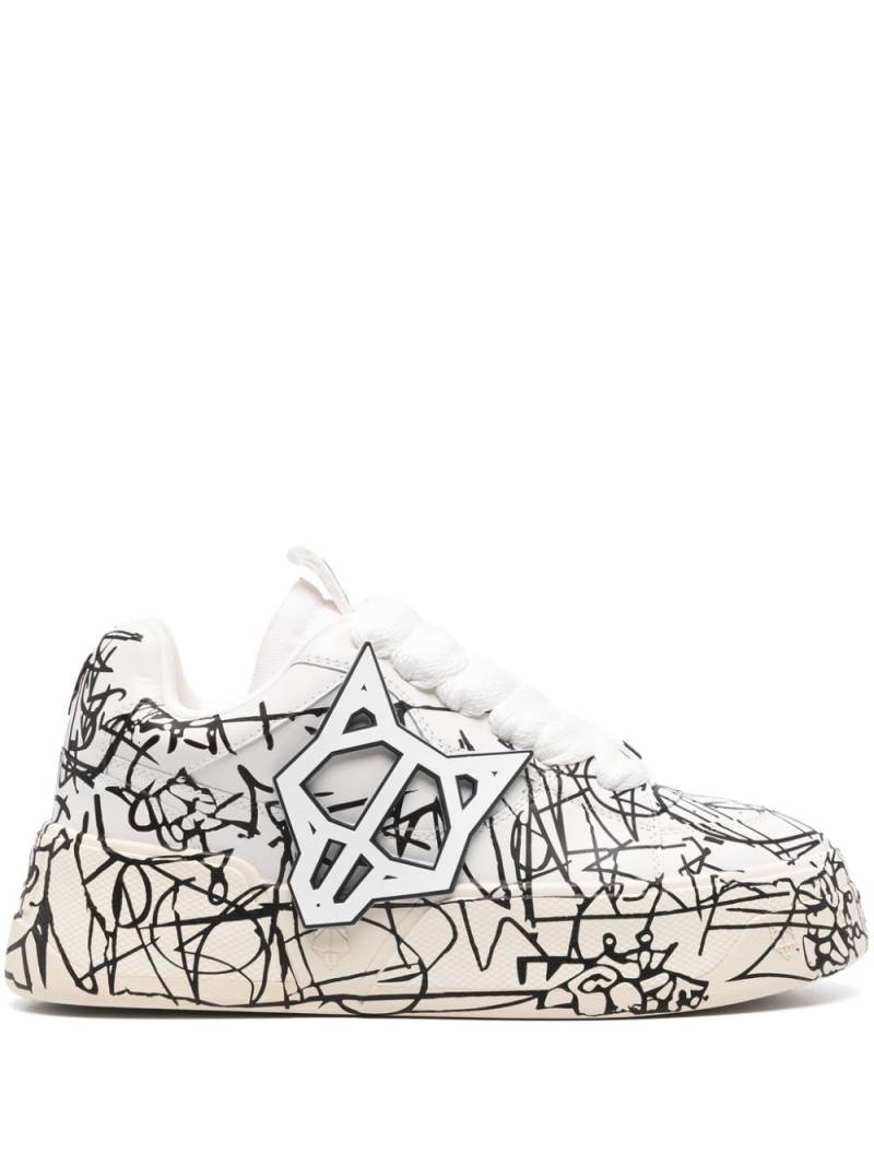 NAKED WOLFE Kosa leather sneakers - White von NAKED WOLFE