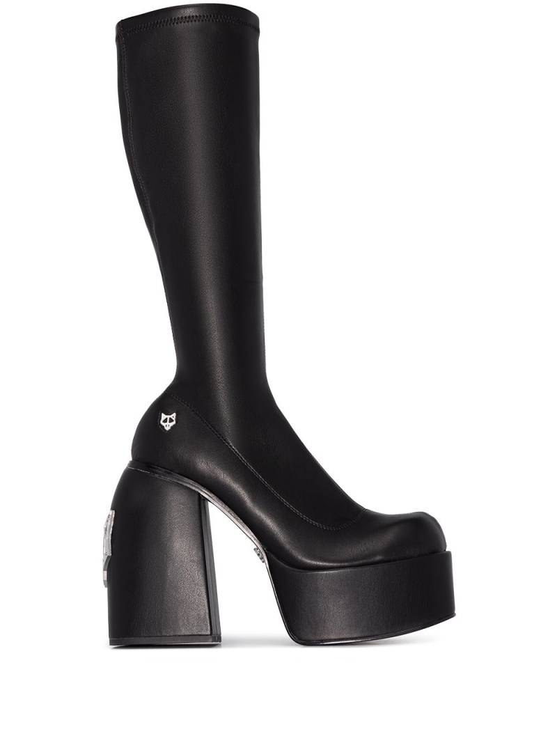 NAKED WOLFE Spice 140mm platform boots - Black von NAKED WOLFE