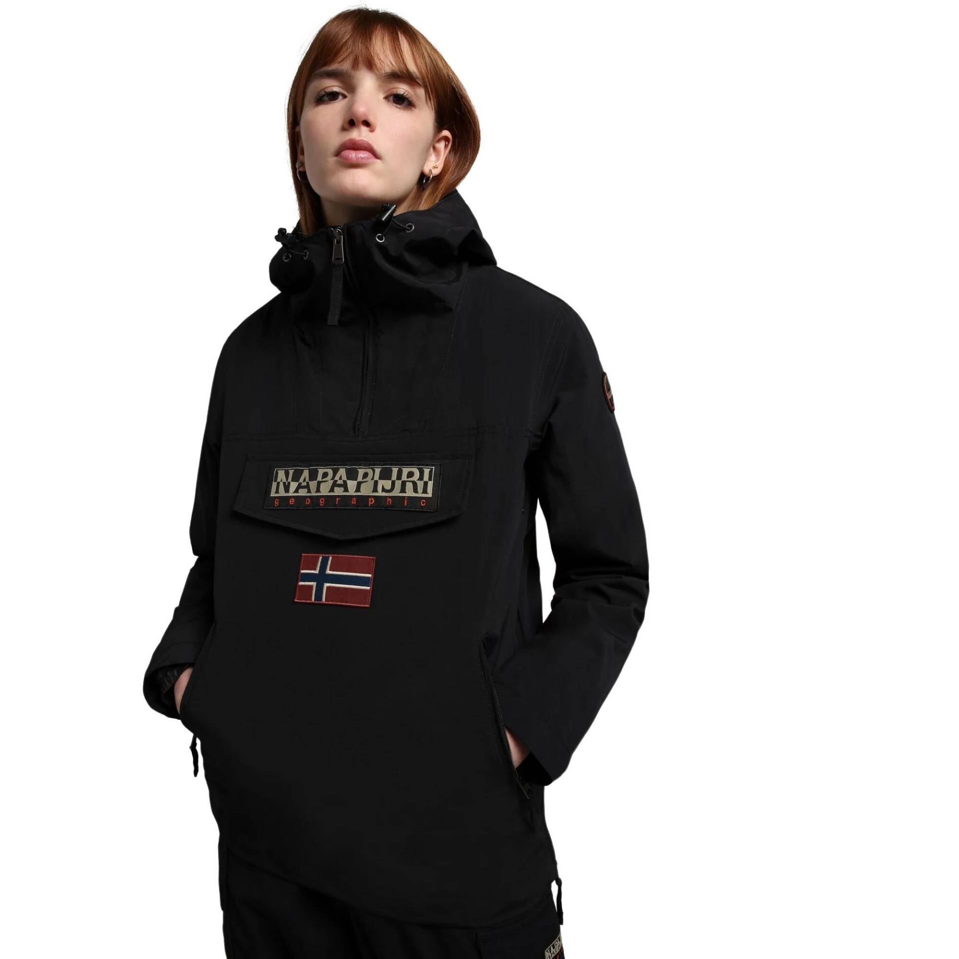 NAPAPIJRI - wasserdichte kapuzenjacke damen rainforest s-w pkt 3, L von NAPAPIJRI