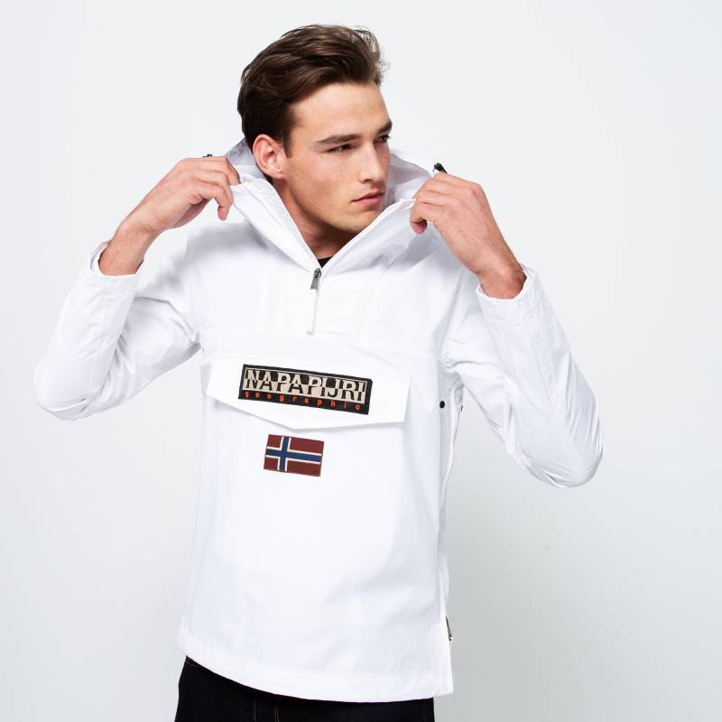 NAPAPIJRI - Windjacke mit Kapuze, für Herren, Weiss, Größe L von NAPAPIJRI