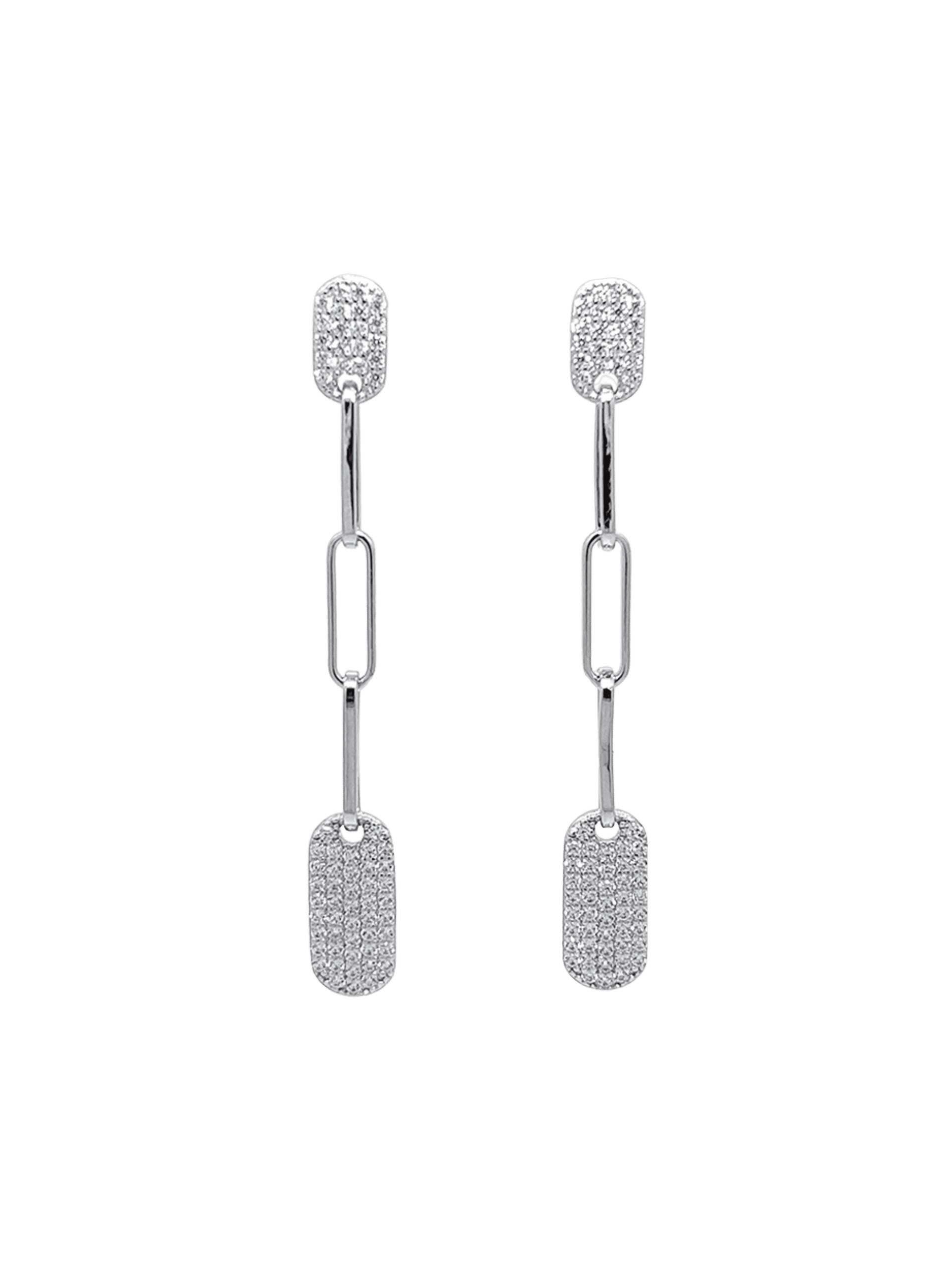 Geometry Long Earrings Damen Silber ONE SIZE von NATKINA