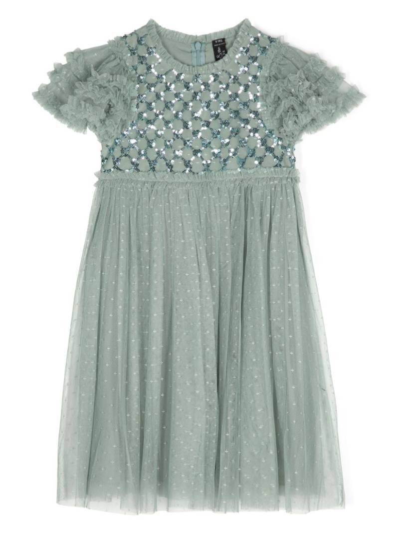 NEEDLE & THREAD KIDS Heart Lattice tulle dress - Green von NEEDLE & THREAD KIDS