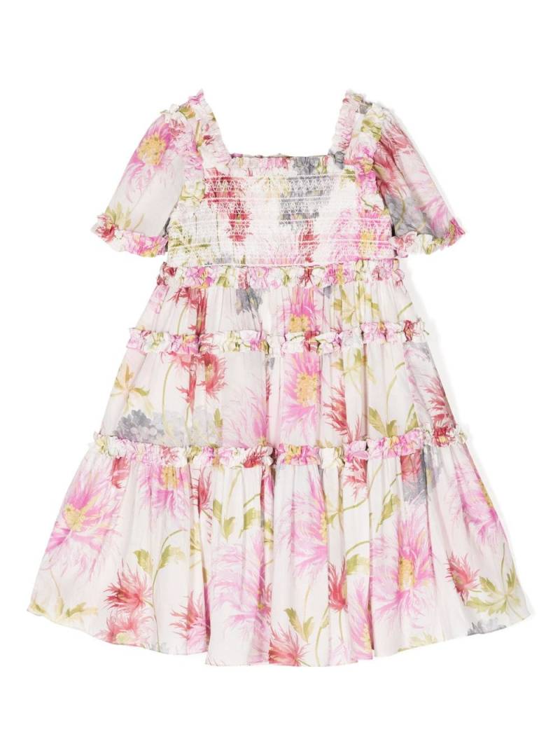 NEEDLE & THREAD KIDS Moonshine floral-print tiered dress - Pink von NEEDLE & THREAD KIDS