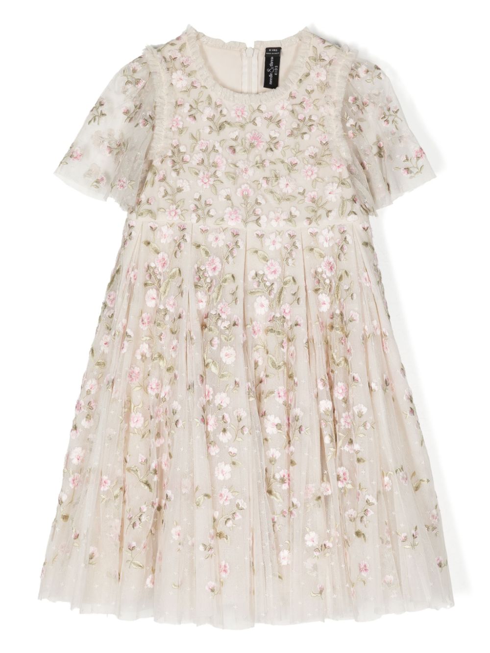 NEEDLE & THREAD KIDS Posy Pirouette floral-embroidered dress - Neutrals von NEEDLE & THREAD KIDS