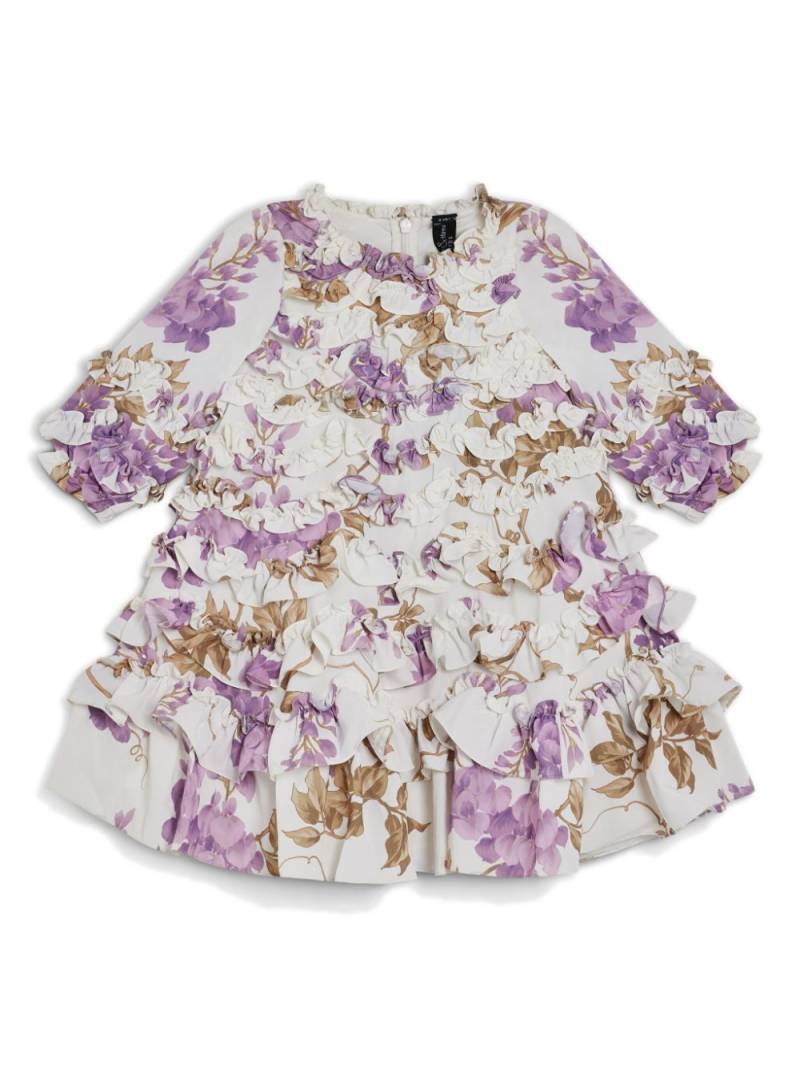 NEEDLE & THREAD KIDS Wisteria floral-print ruffled dress - Pink von NEEDLE & THREAD KIDS