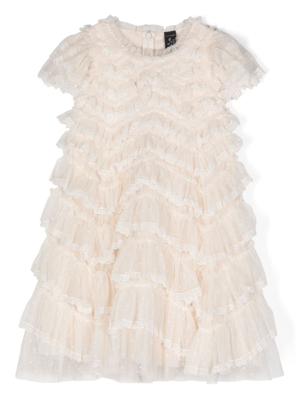 NEEDLE & THREAD KIDS ruffled tiered party dress - Neutrals von NEEDLE & THREAD KIDS