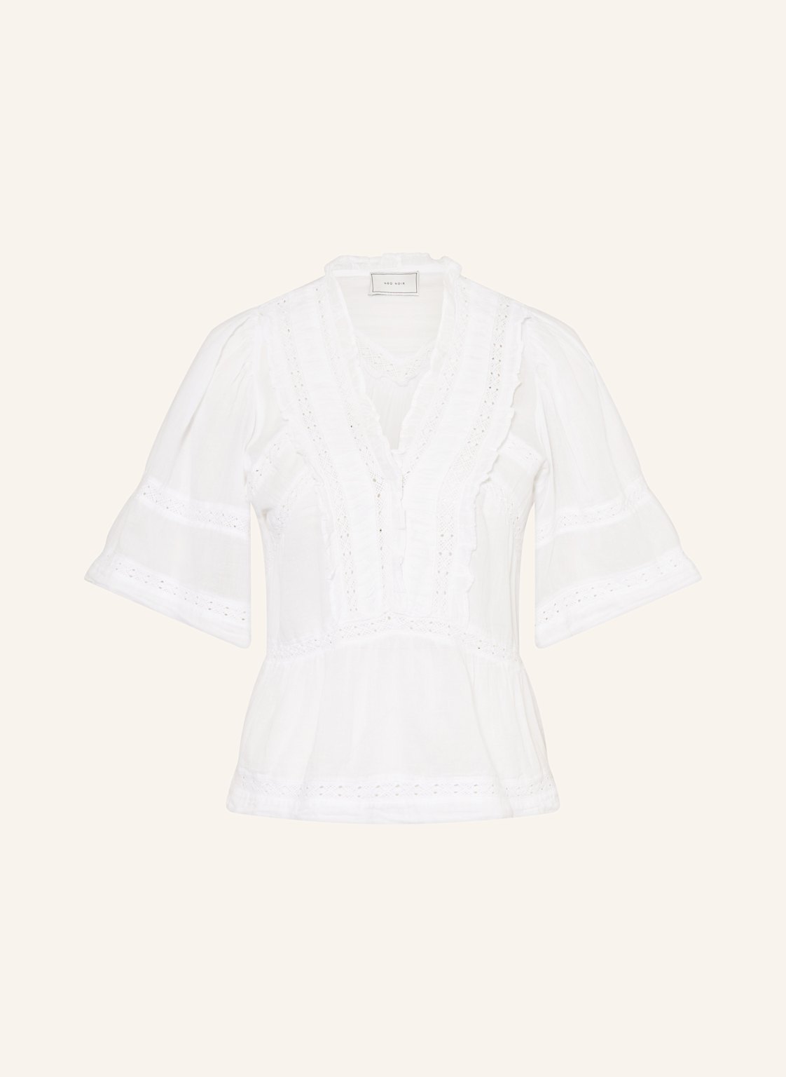 Neo Noir Blusenshirt Evienne Mit Rüschen weiss Neo Noir Blusenshirt Evienne Mit Rüschen weiss von NEO NOIR