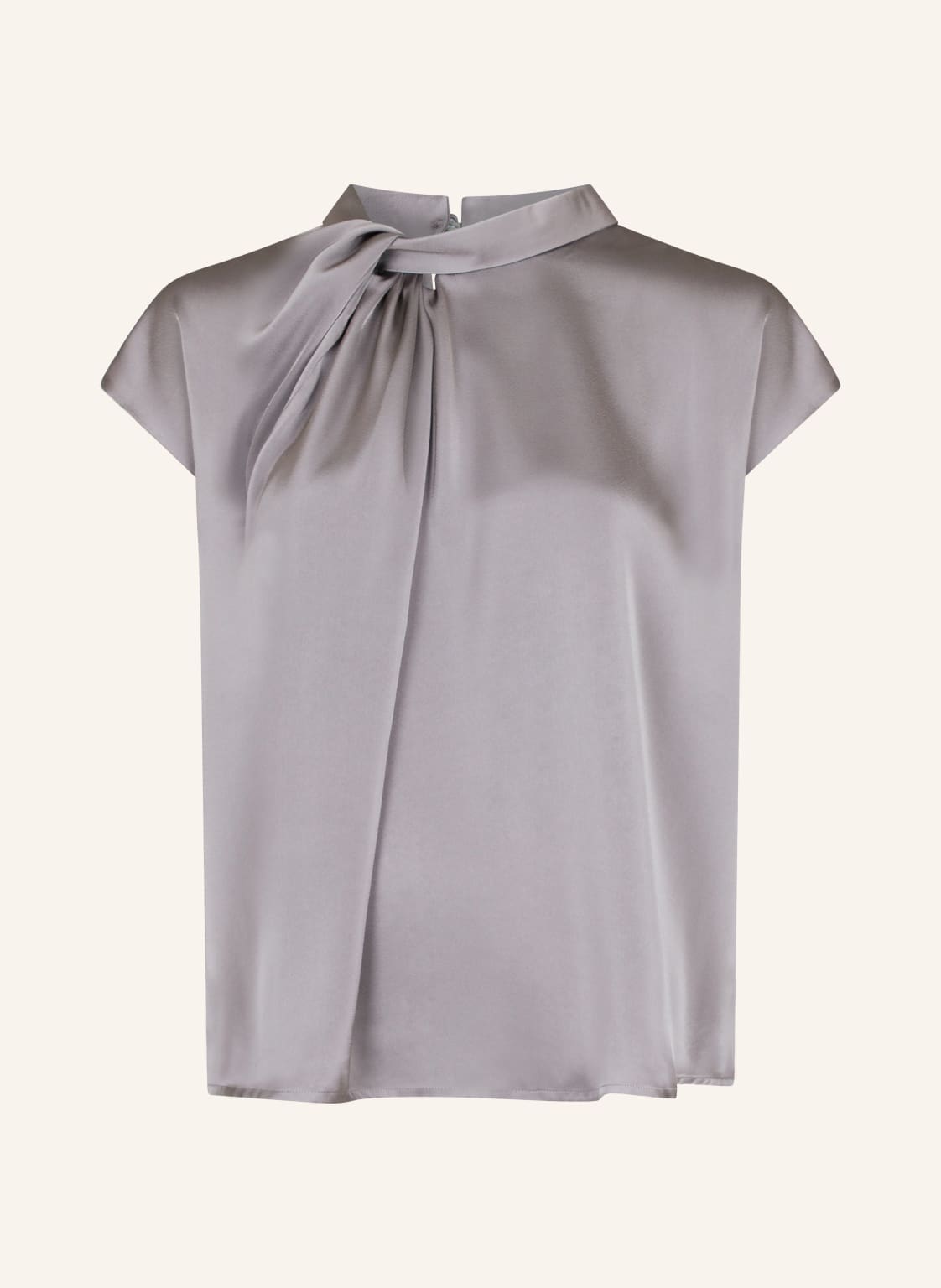 Neo Noir Blusenshirt Fleur Aus Satin grau von NEO NOIR