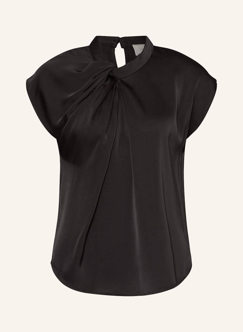 Neo Noir Blusenshirt Fleur Aus Satin schwarz von NEO NOIR