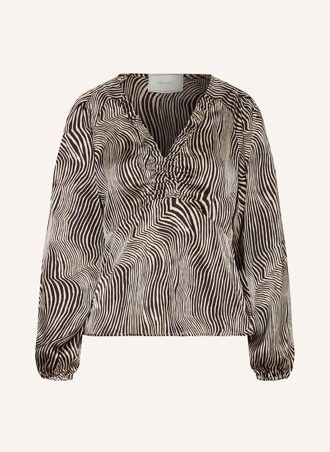 Neo Noir Blusenshirt Istana Aus Satin schwarz Neo Noir Blusenshirt Istana Aus Satin schwarz von NEO NOIR