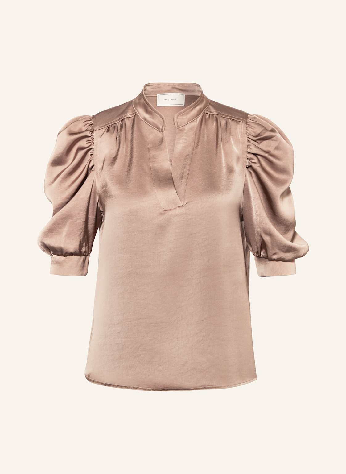 Neo Noir Blusenshirt Roella Aus Satin beige von NEO NOIR