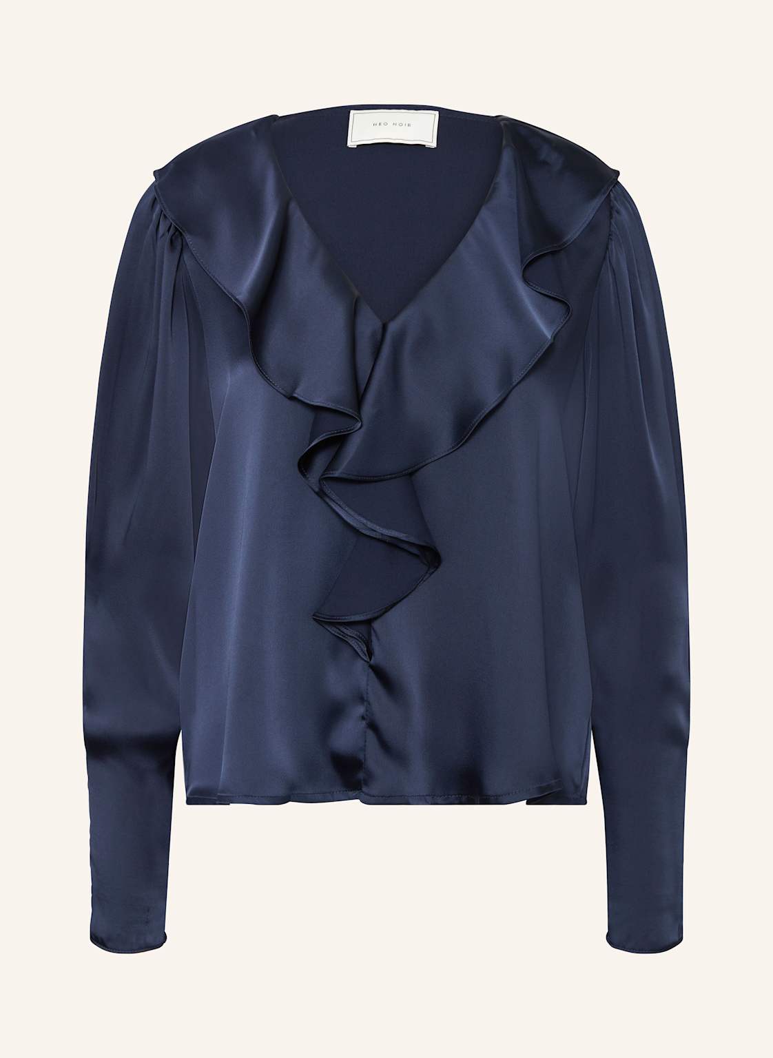 Neo Noir Blusenshirt Sandie Mit Volants blau Neo Noir Blusenshirt Sandie Mit Volants blau von NEO NOIR