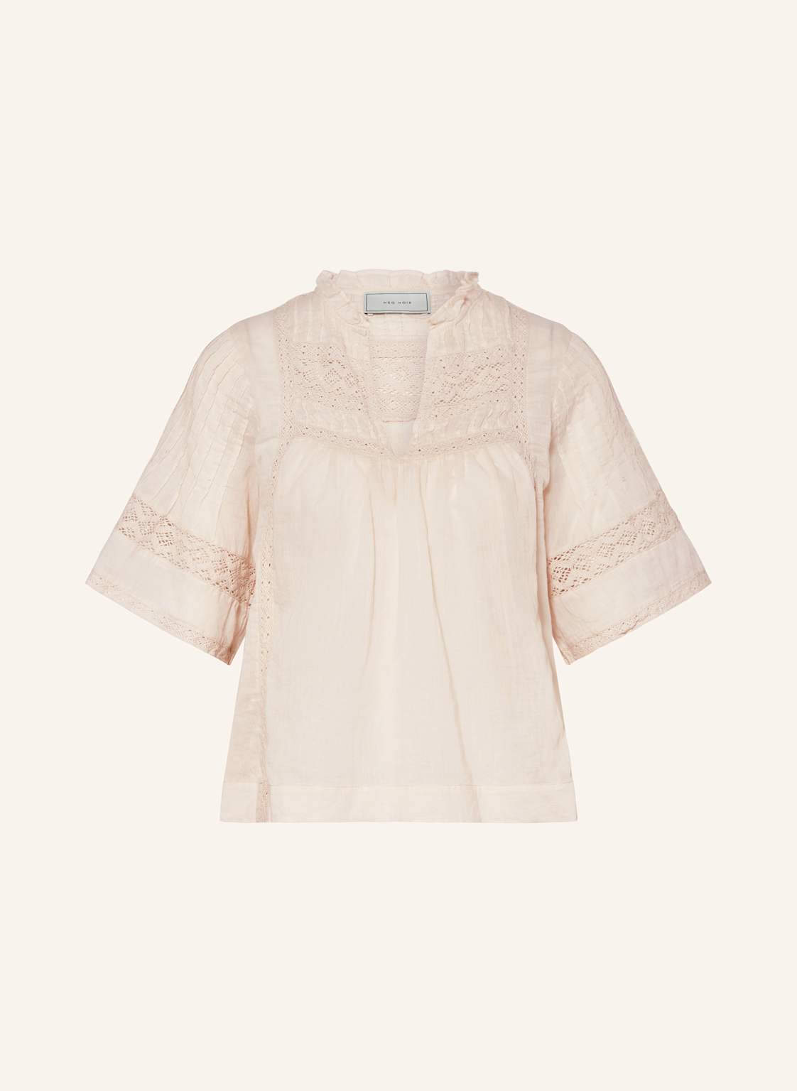 Neo Noir Blusenshirt Siama Mit Spitze beige von NEO NOIR