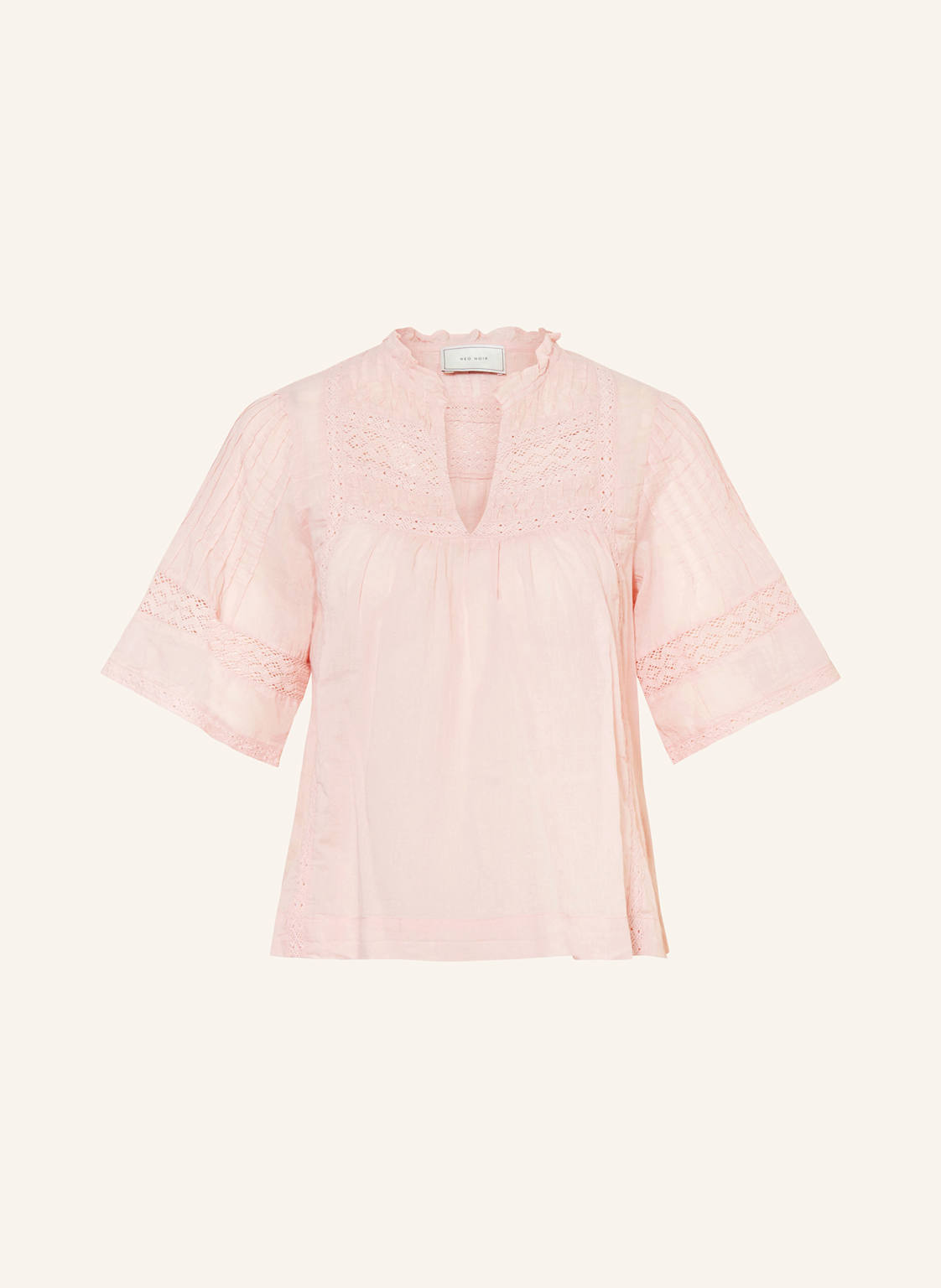 Neo Noir Blusenshirt Siama Mit Spitze rosa Neo Noir Blusenshirt Siama Mit Spitze rosa von NEO NOIR