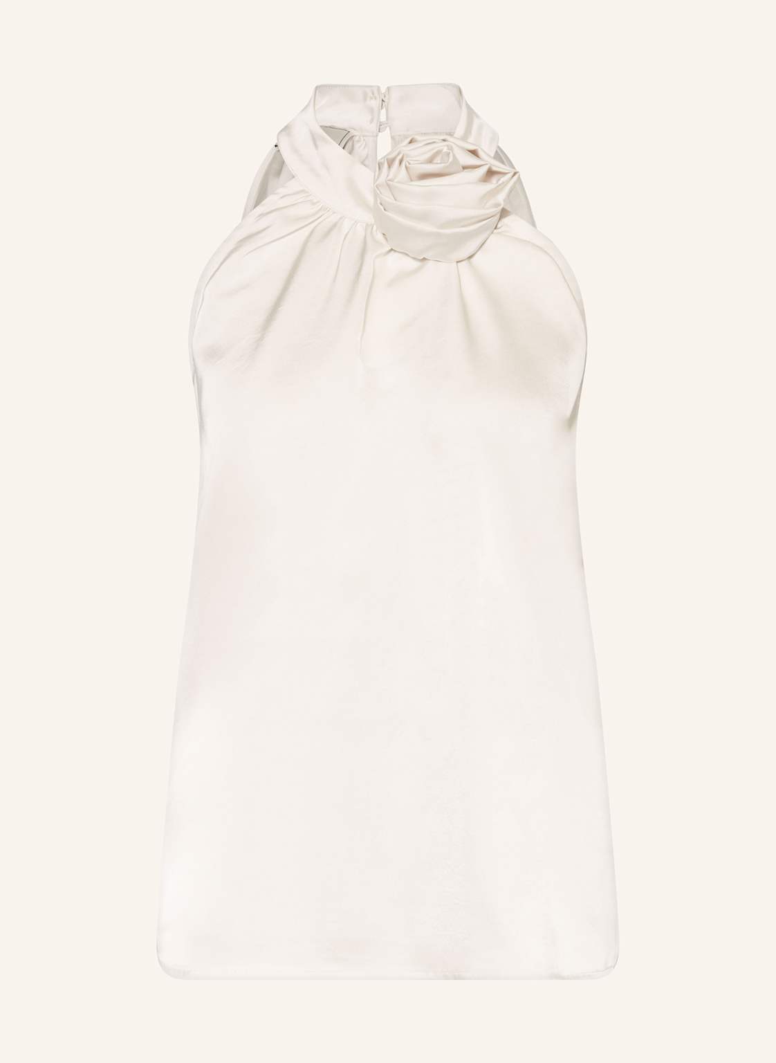 Neo Noir Blusentop Rosette Aus Satin weiss Neo Noir Blusentop Rosette Aus Satin weiss von NEO NOIR