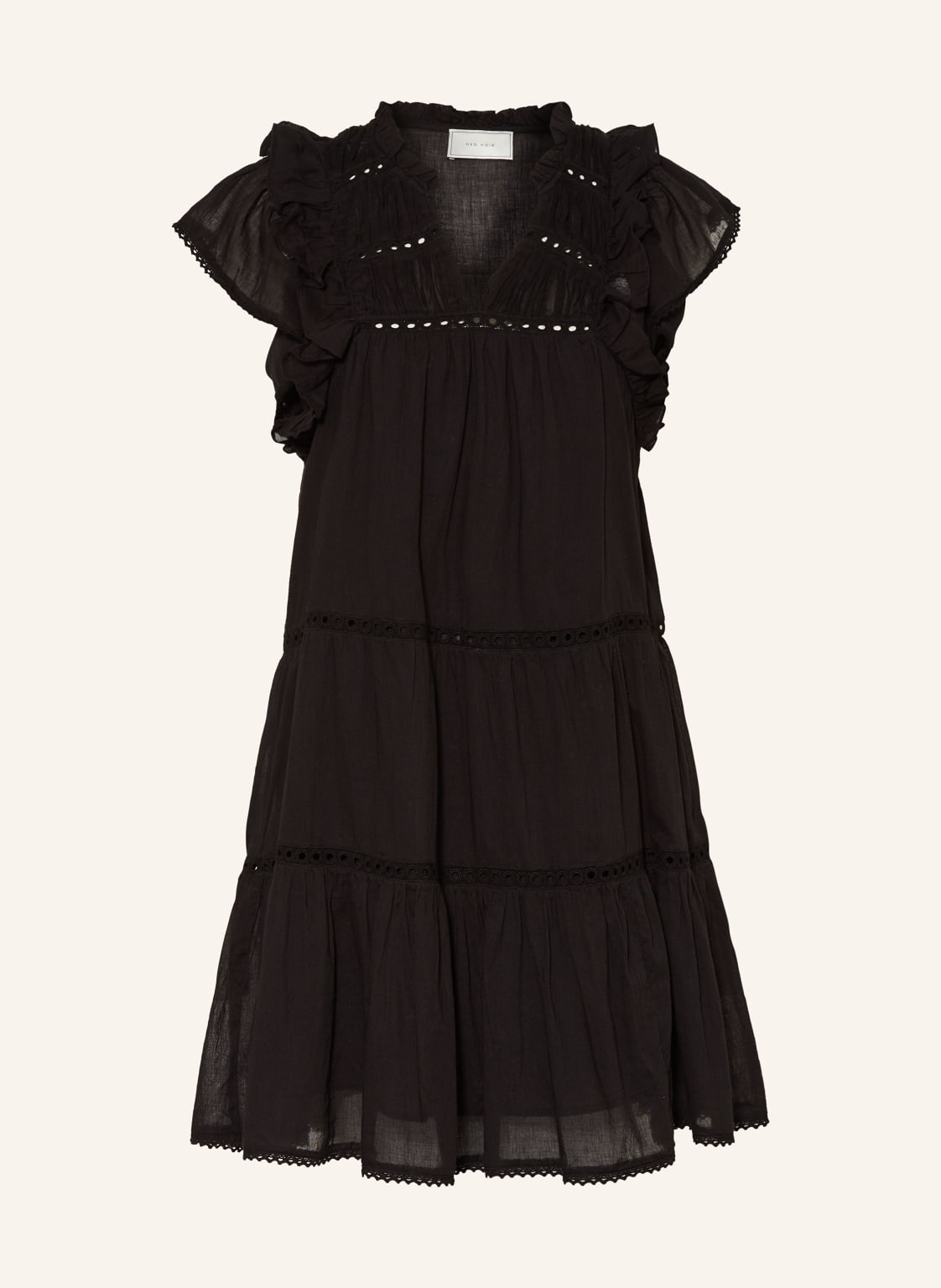 Neo Noir Kleid Jamma Mit Rüschen schwarz Neo Noir Kleid Jamma Mit Rüschen schwarz von NEO NOIR