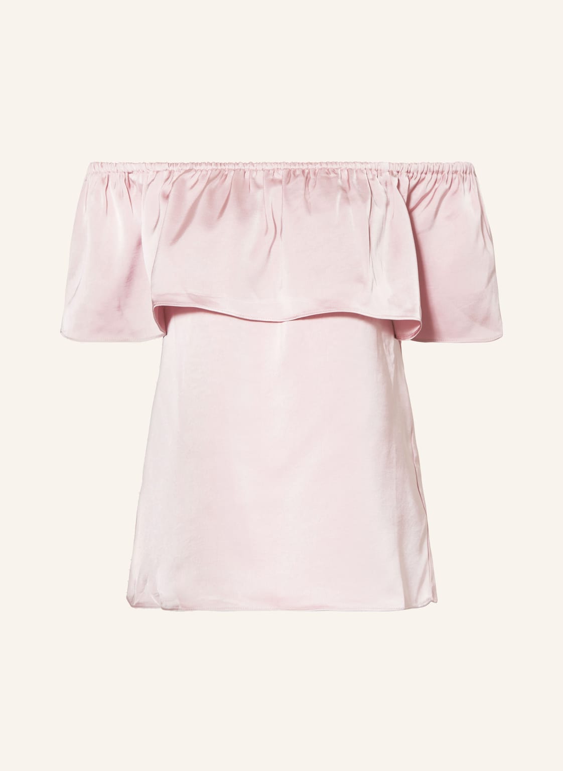 Neo Noir Off-Shoulder-Shirt Kris Aus Satin rosa von NEO NOIR