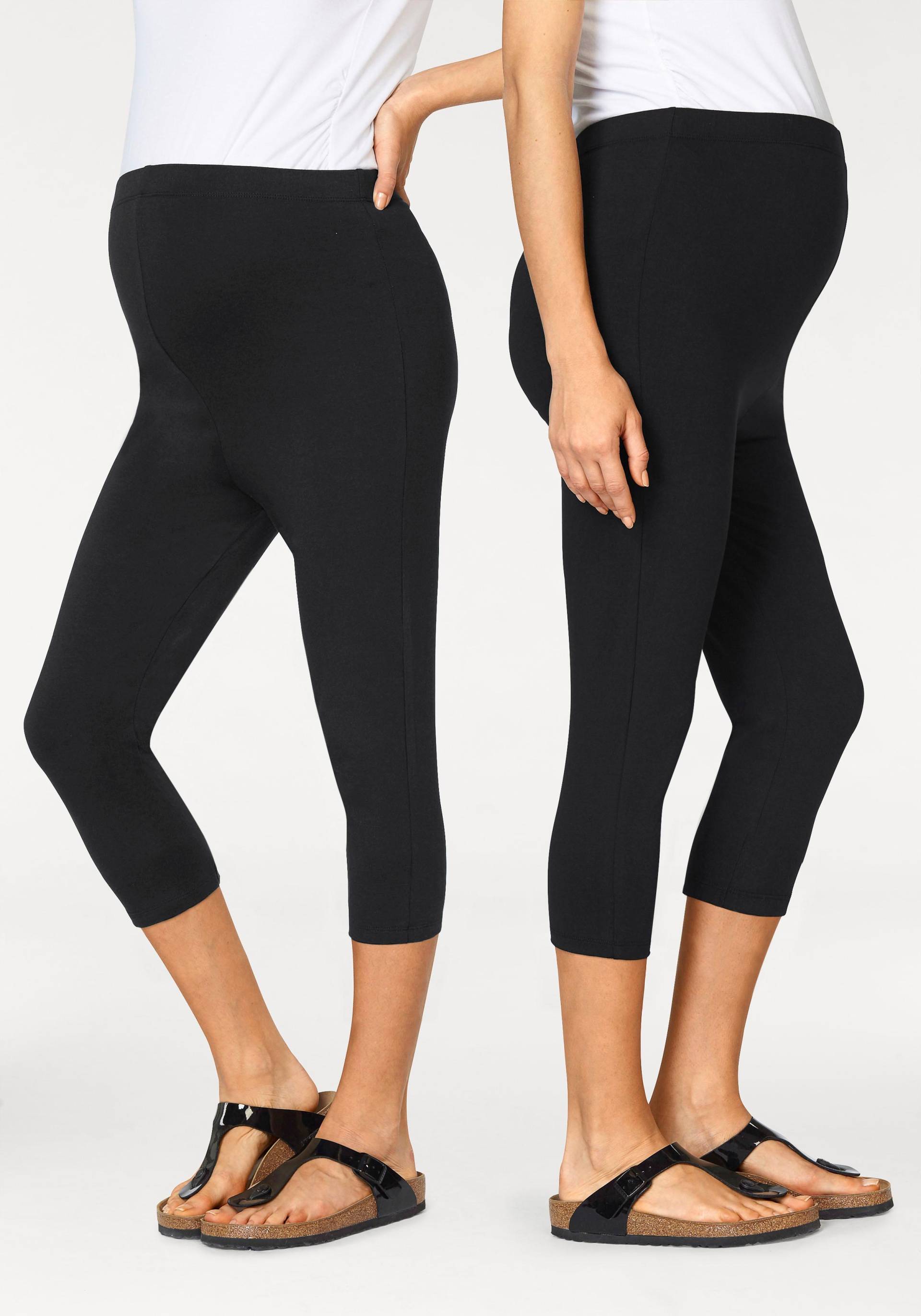 Neun Monate Umstandsleggings », 2er Pack Capri Hosen für Schwangerschaft und Stillzeit«, (Packung, 2 tlg.), in Caprilänge von Neun Monate