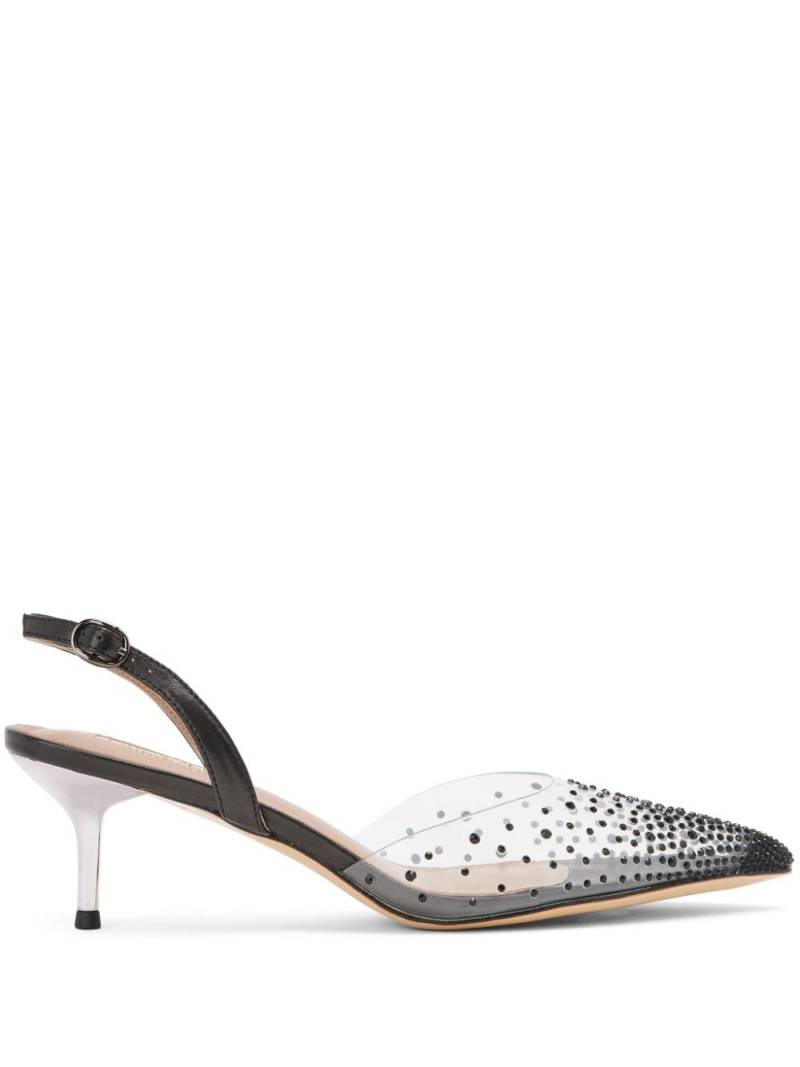 NICOLI Amedea 50mm crystal-embellished pumps - Neutrals von NICOLI