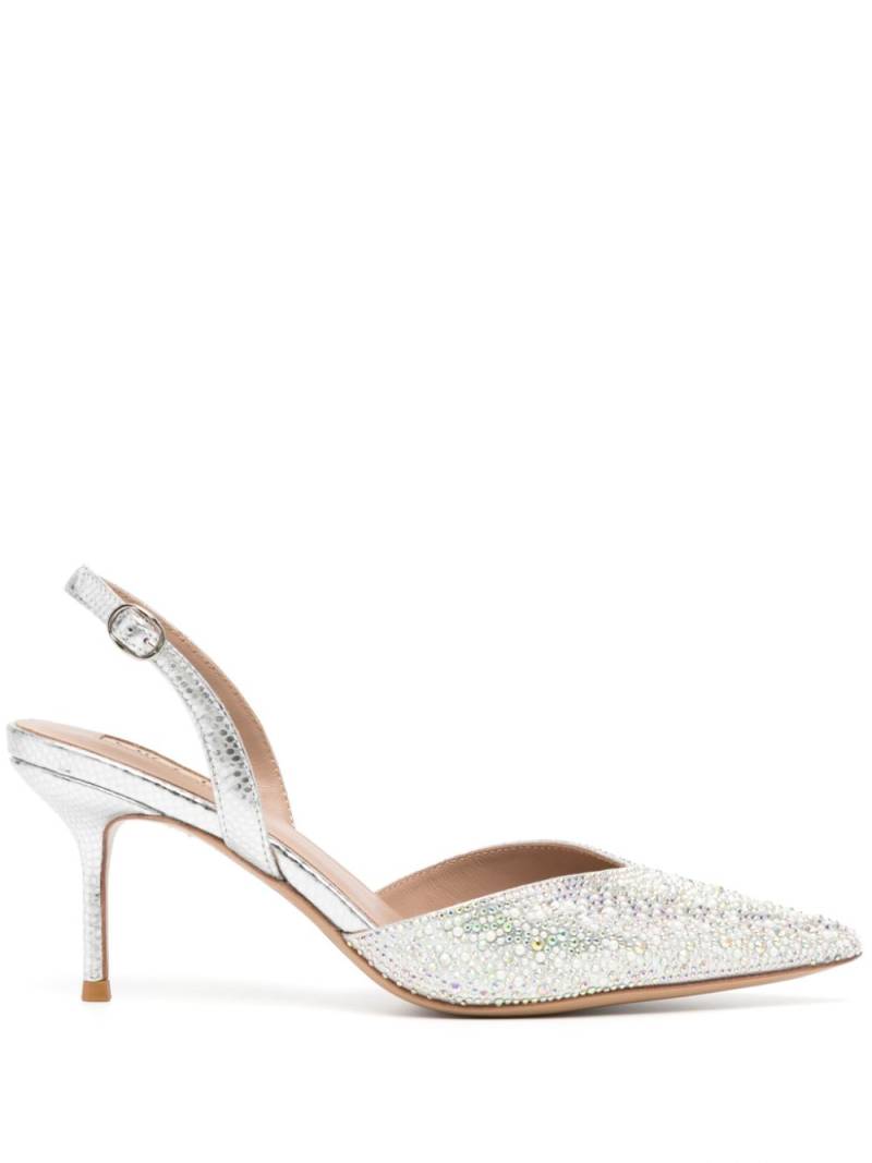 NICOLI Esther 80mm slingback pumps - Silver von NICOLI