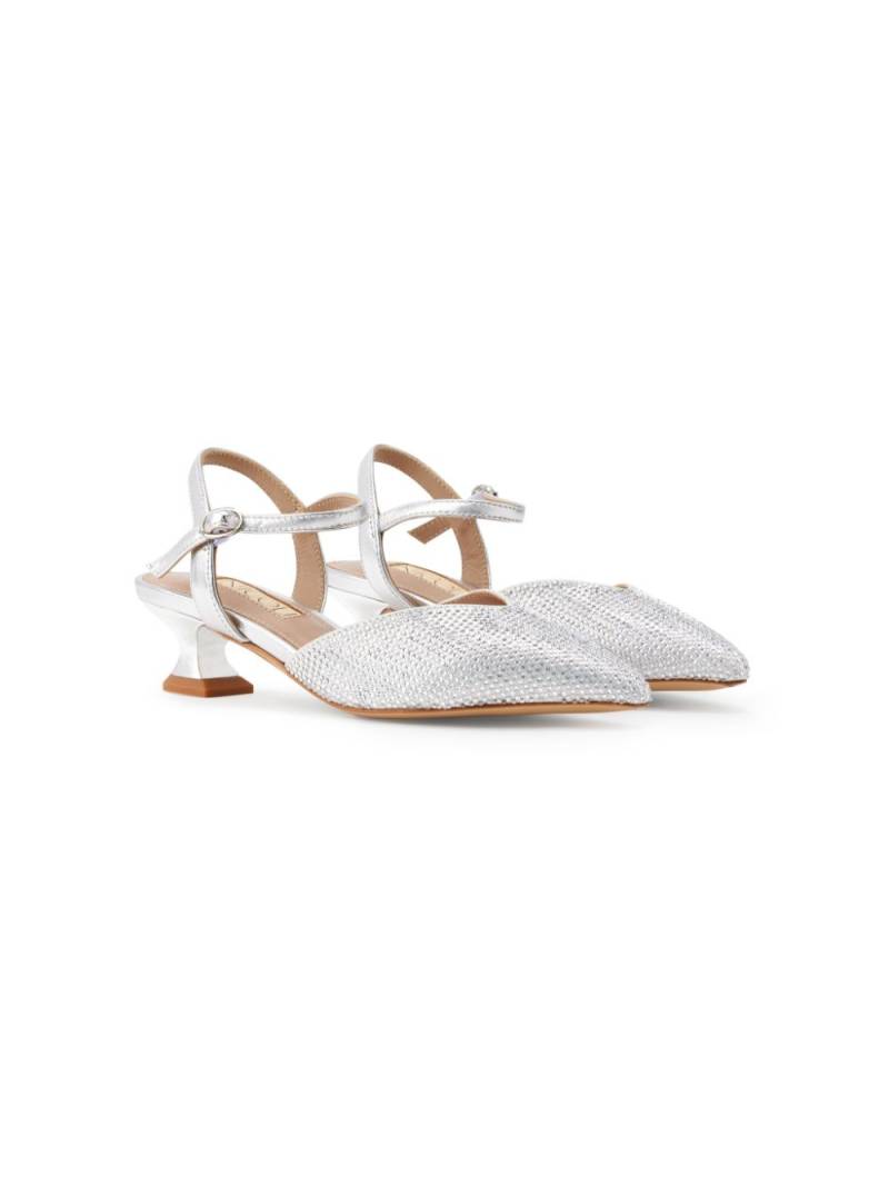 NICOLI Josias crystal-embellished sandals - Silver von NICOLI