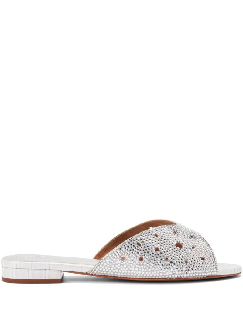 NICOLI crystal-embellished slides - Grey von NICOLI