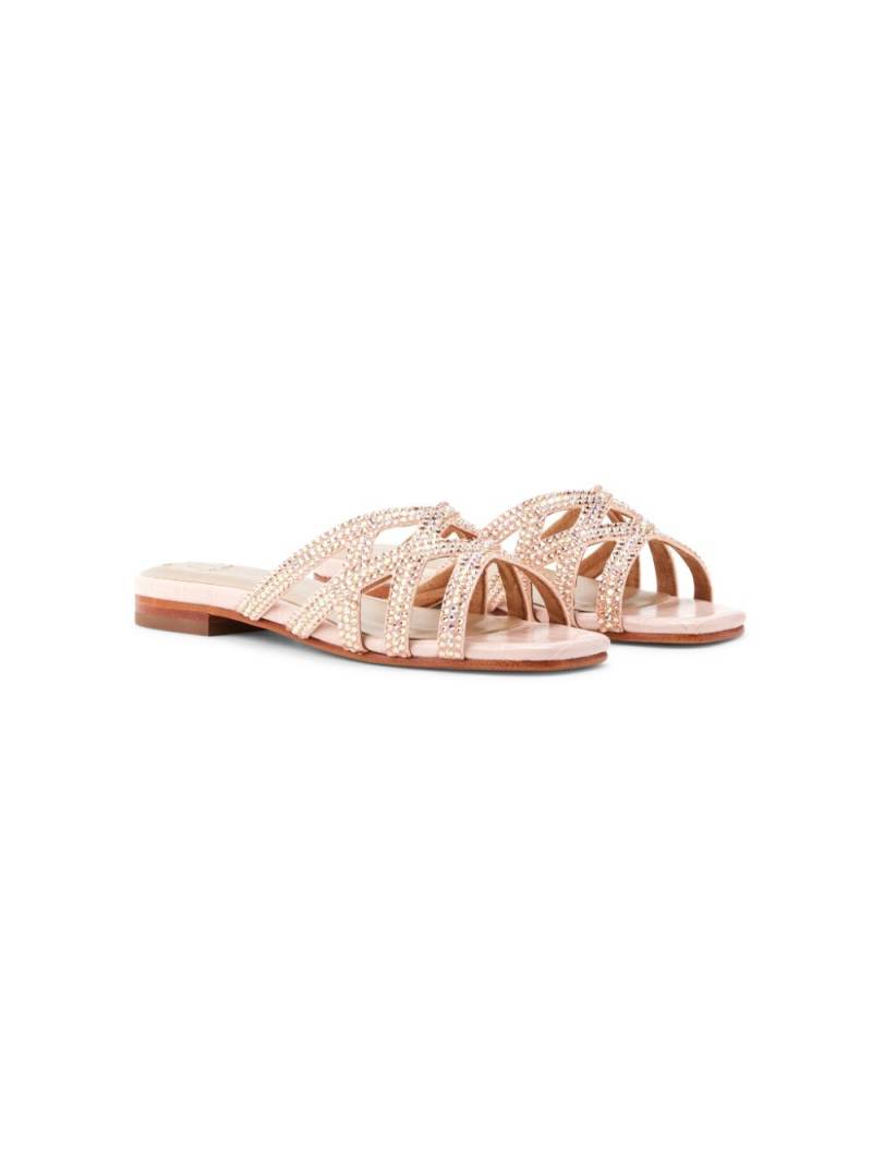 NICOLI embellished flat sandals - Pink von NICOLI