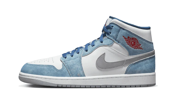 Air Jordan 1 Mid French Blue Fire Red (gs) Damen Blau Bunt 36 von NIKE