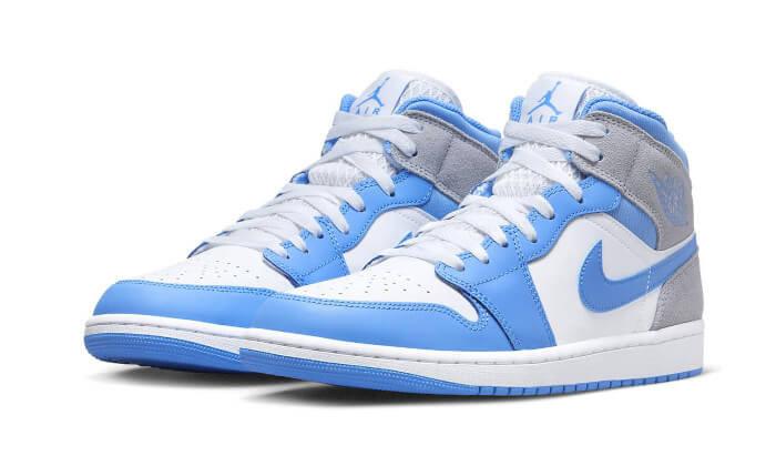 Air Jordan 1 Mid University Blue Grey Damen Blau 40 von NIKE