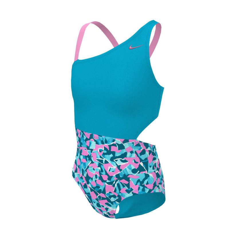 Badeanzug Asymetrical Monokini Mädchen Blau M von NIKE