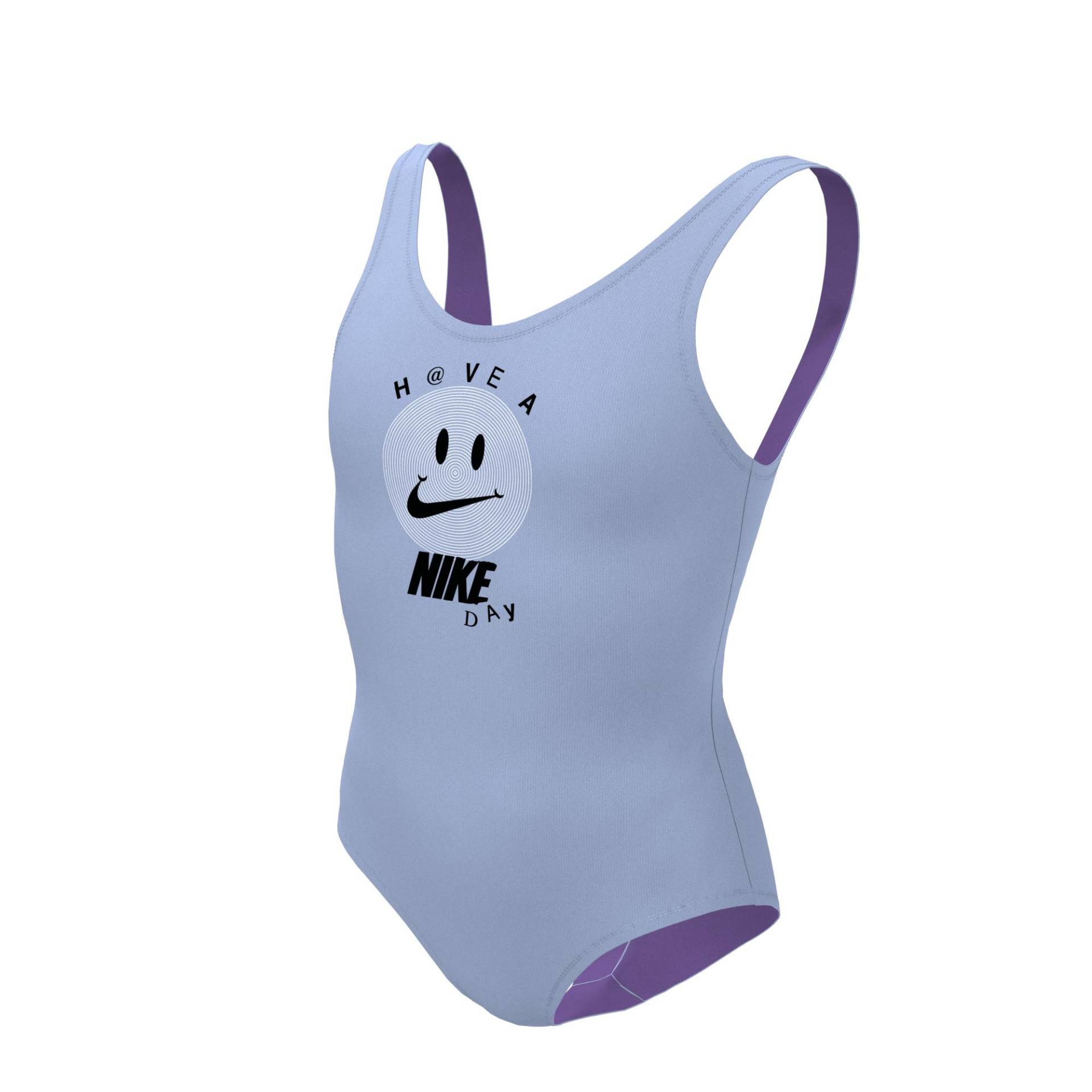 Multi Logo U Back One Piece Mädchen Blau Bedruckt XL von NIKE