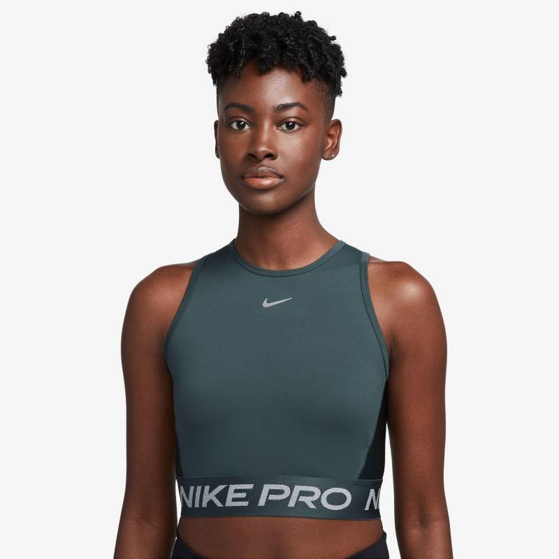 Nike - Cropped Top, W Np Df Crop Tank Shine, XL, Dunkelgrün von Nike