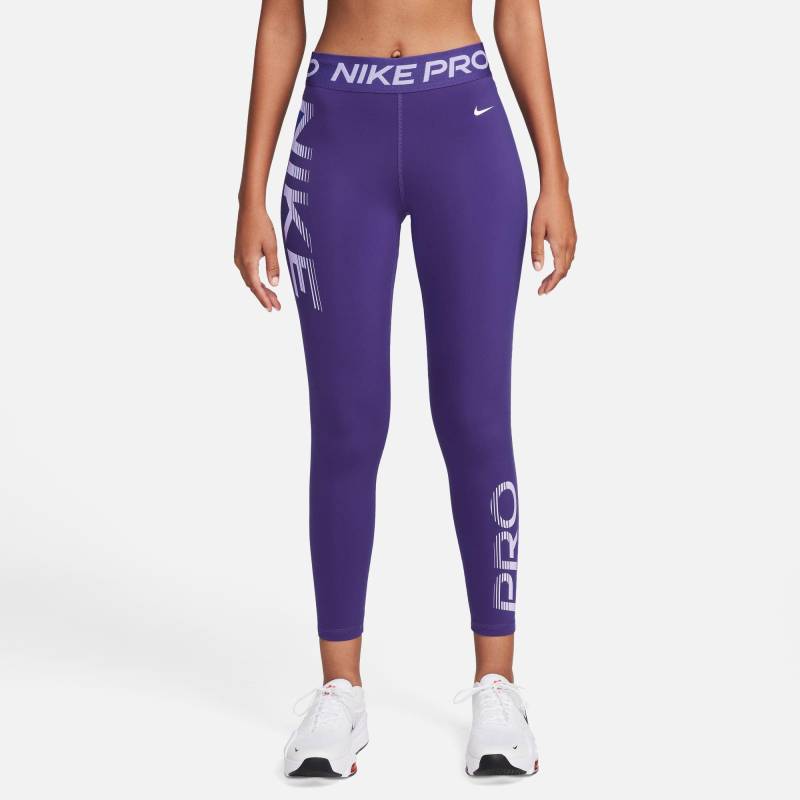 Lange Sport Tights Damen Violett M von NIKE