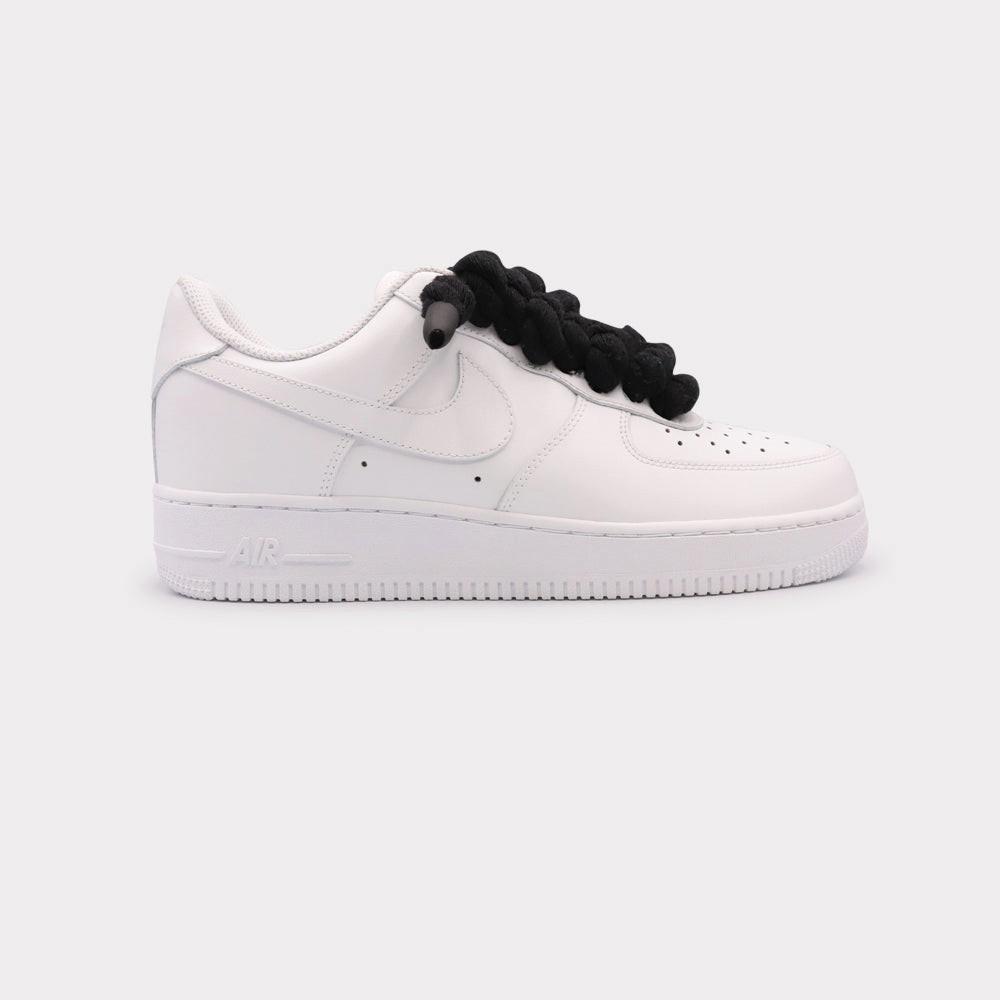 Nike Air Force 1 White - Rope Lace Black Herren Weiss 39 von NIKE