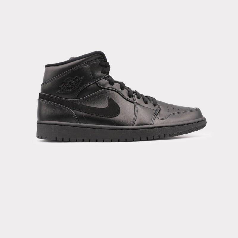 Nike Air Jordan 1 Mid - Black Herren Schwarz 46 von NIKE