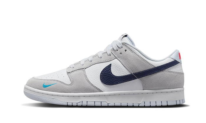 Dunk Low Mini Swoosh Midnight Navy Herren Mediumgrau 36 von NIKE