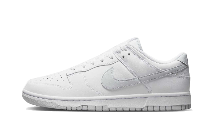 Dunk Low Retro White Pure Platinum Herren Schneeweiss 39 von NIKE