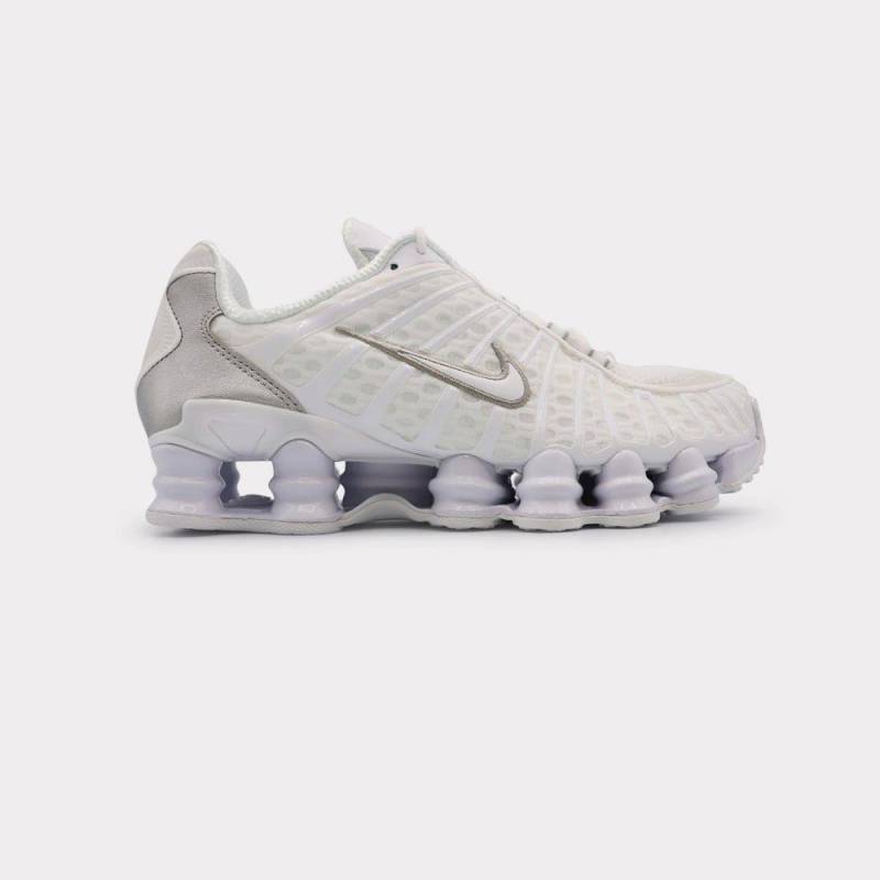 Nike Shox Tl - White Metallic Silver Damen Weiss 41 von NIKE