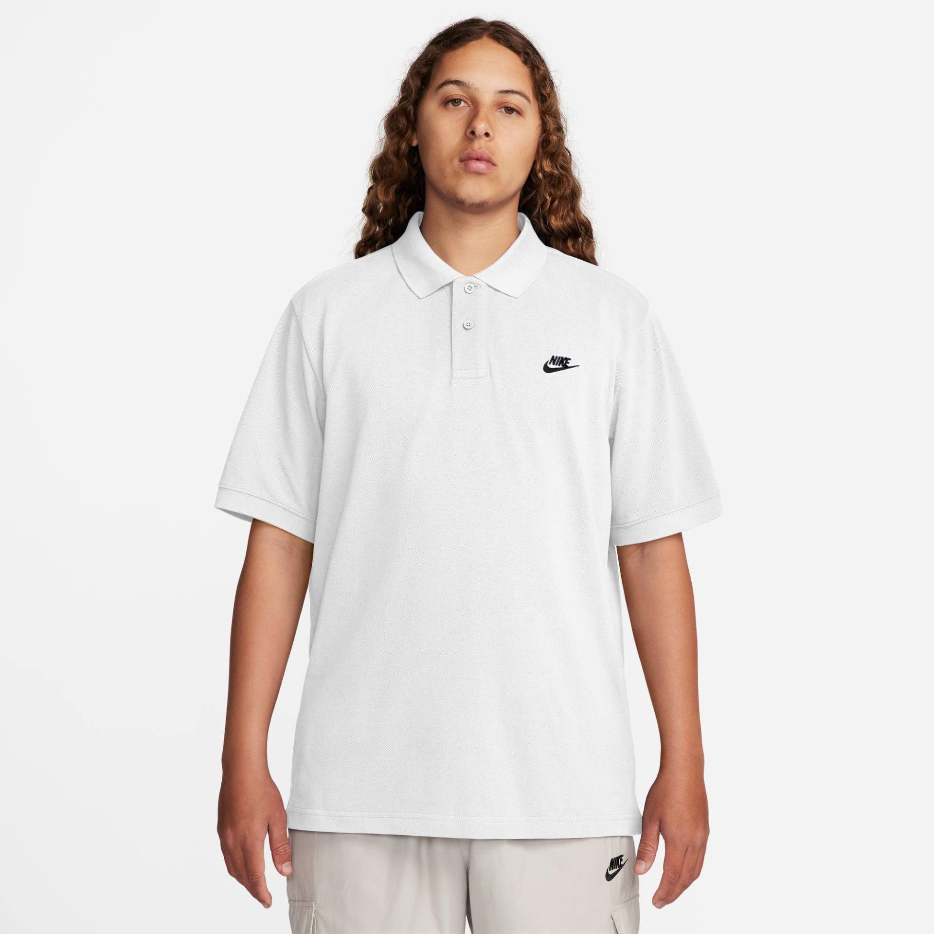 Poloshirt, Kurzarm Herren Weiss M von NIKE