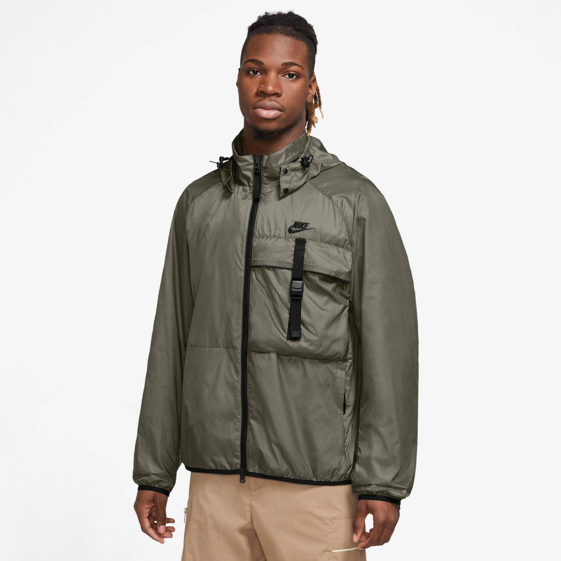 Regenjacke Mit Kapuze Herren Olivegrün S von NIKE