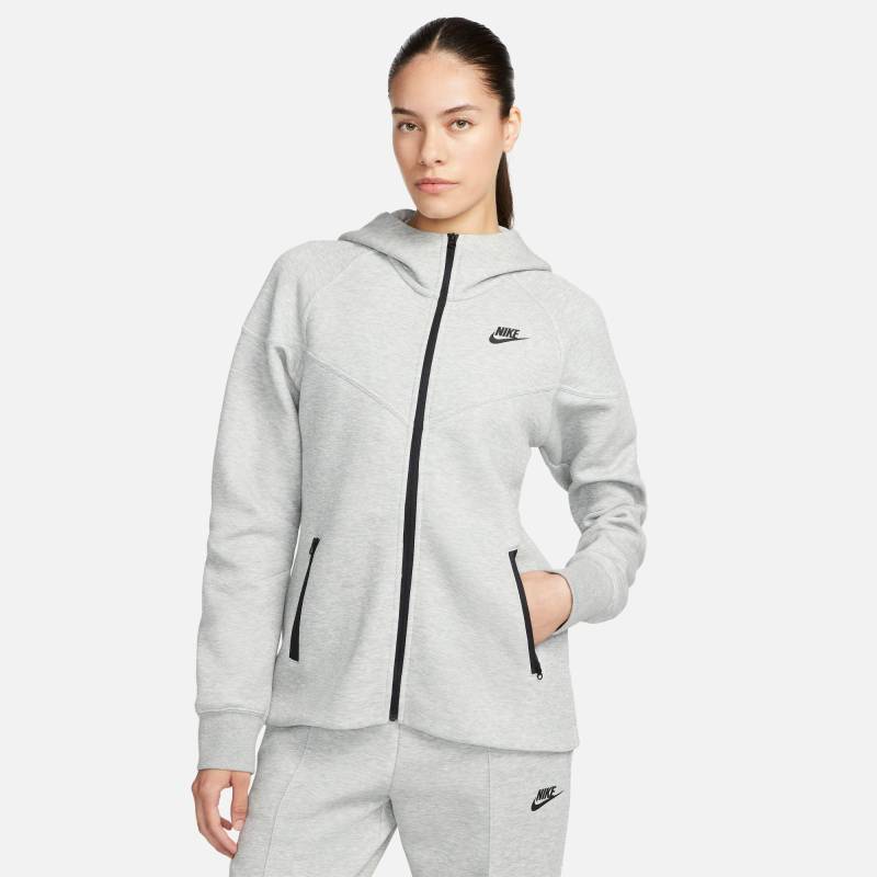 Sweatjacke Mit Kapuze Damen Grau Melange L von NIKE