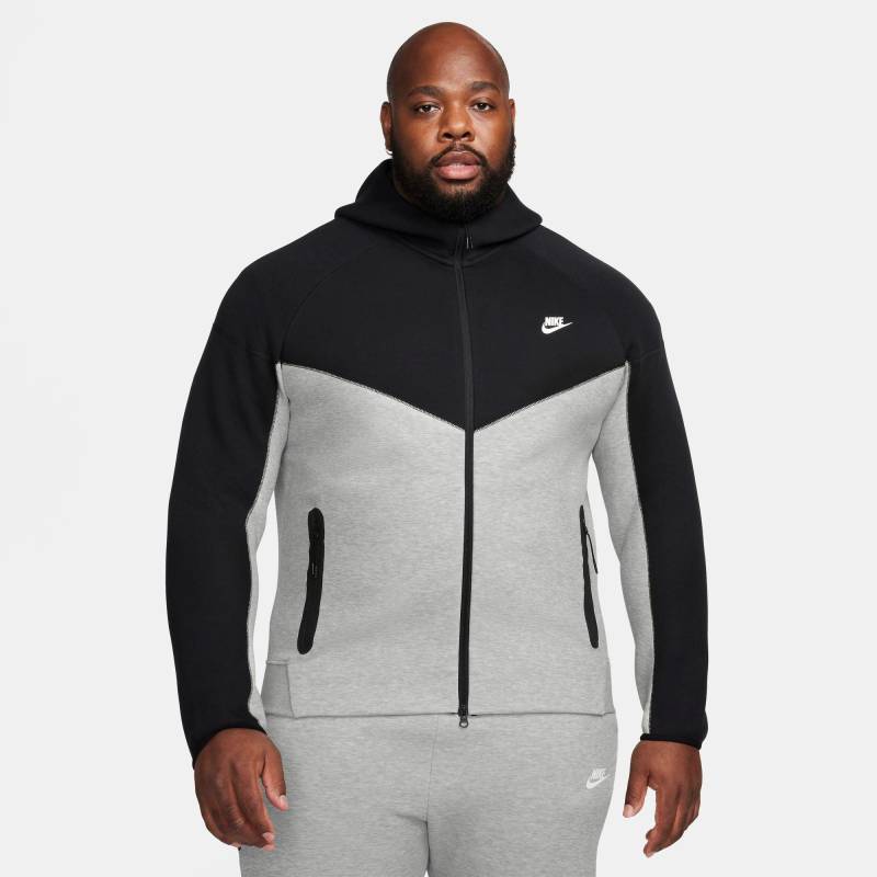 Sweatjacke Mit Kapuze Herren Hellgrau M von NIKE