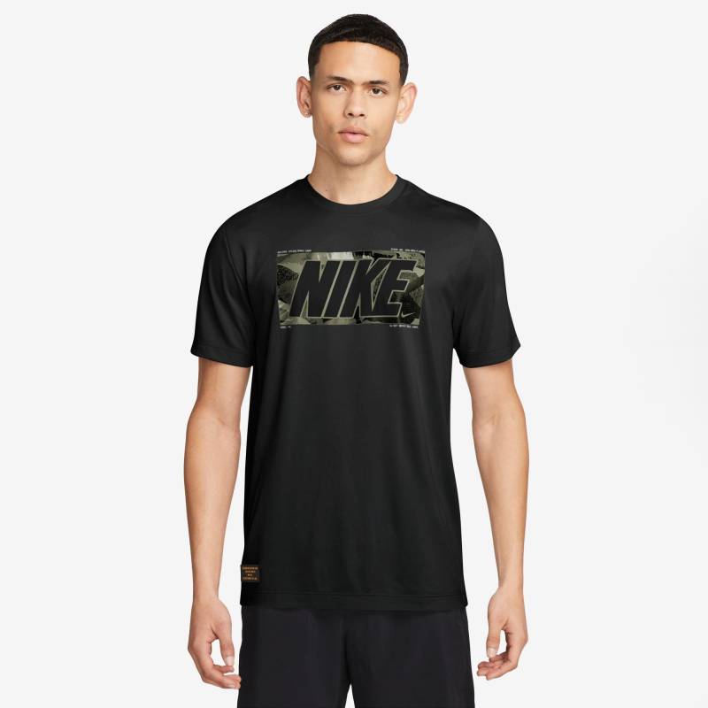 T-shirt, Rundhals, Kurzarm Herren Black L von NIKE