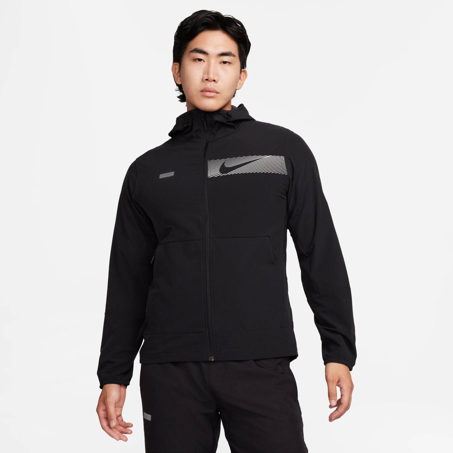 Trainerjacke Mit Kapuze Herren Black L von NIKE