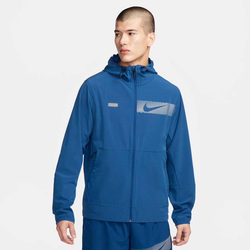 Trainerjacke Mit Kapuze Herren Petroleumblau L von NIKE