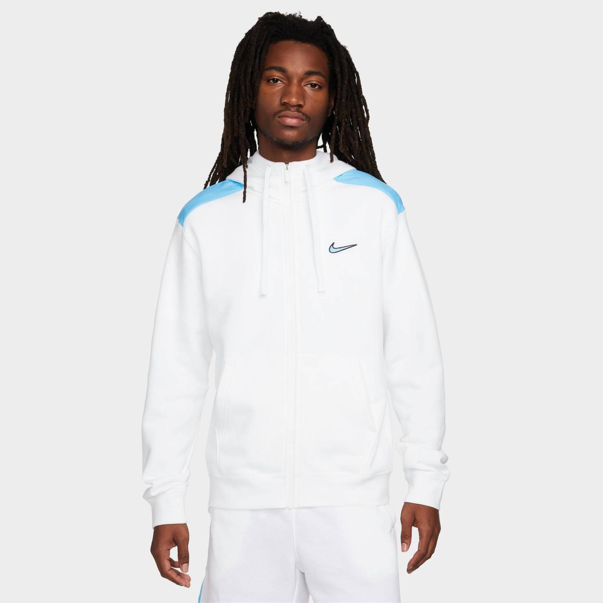 Trainerjacke Mit Kapuze Herren Weiss L von NIKE