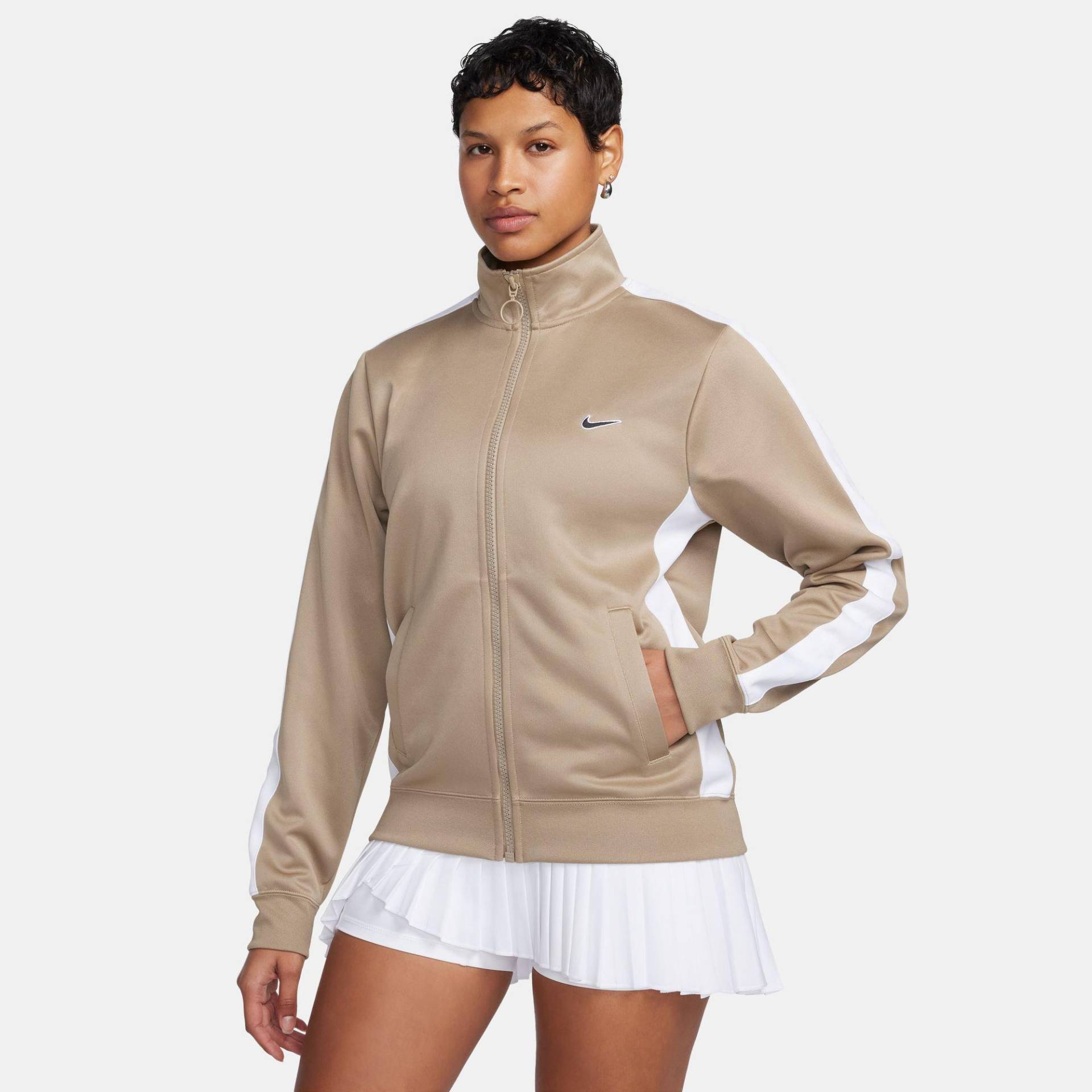 Trainerjacke Ohne Kapuze Damen Braun M von NIKE