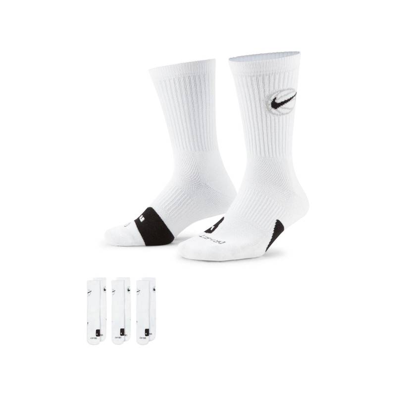 Triopack, Wadenlange Socken Damen Weiss XL von NIKE