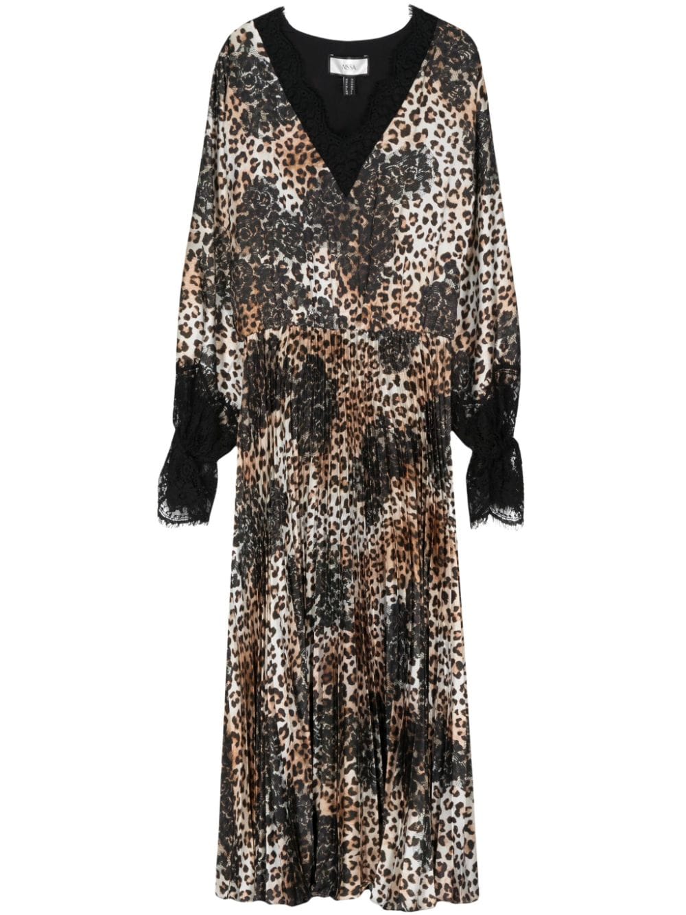 NISSA animal-print midi dress - Brown von NISSA