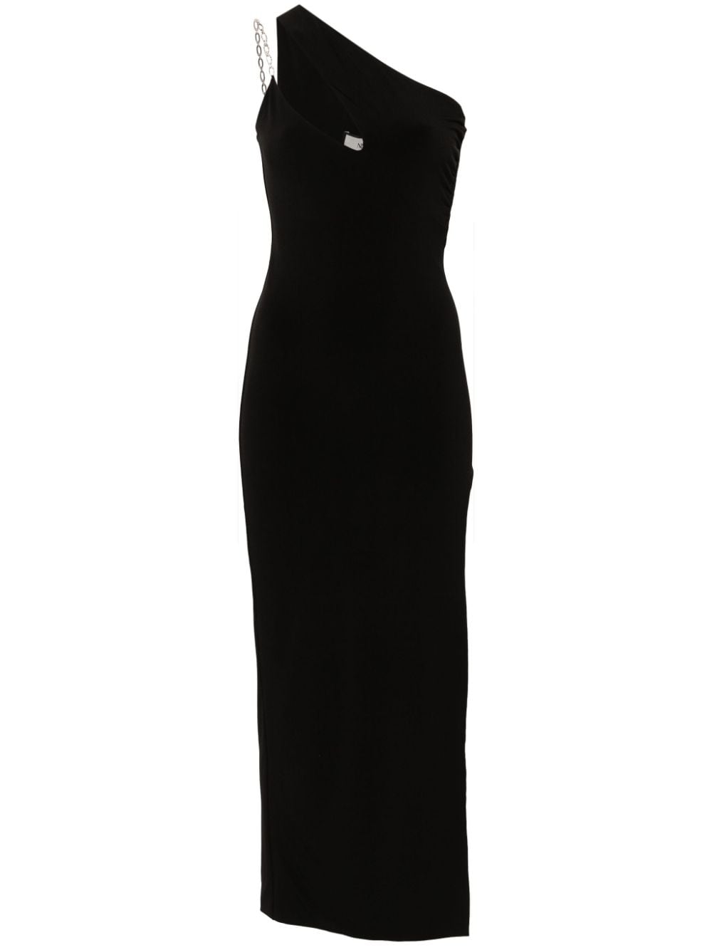 NISSA asymmetric-design dress - Black von NISSA